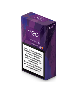 Le paquet de sticks de tabac neo™ Violet Click vu du profil gauche