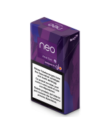 Le paquet de sticks de tabac neo™ Violet Click vu du profil gauche